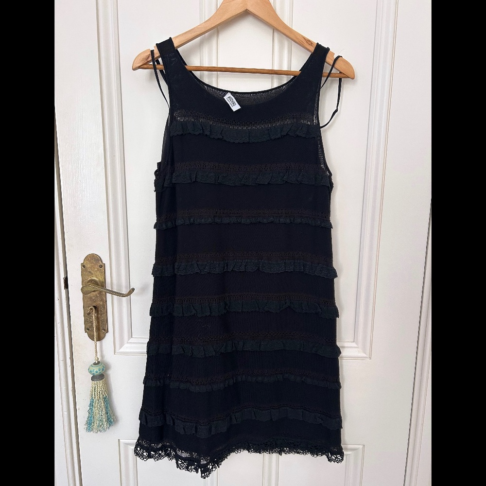 Vintage Moschino Cheap & Chic Black Lace Shift Dress ~ Fran Fine Vibes